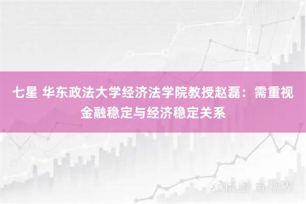 七星 华东政法大学经济法学院教授赵磊：需重视金融稳定与经济稳定关系