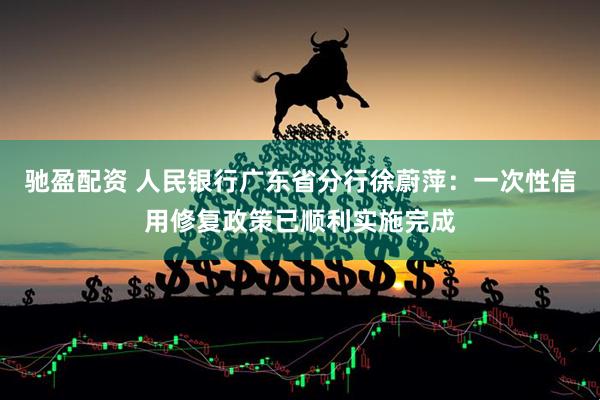 驰盈配资 人民银行广东省分行徐蔚萍：一次性信用修复政策已顺利实施完成